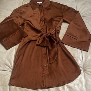Giani Bini Bronze Wrap Dress Size Small